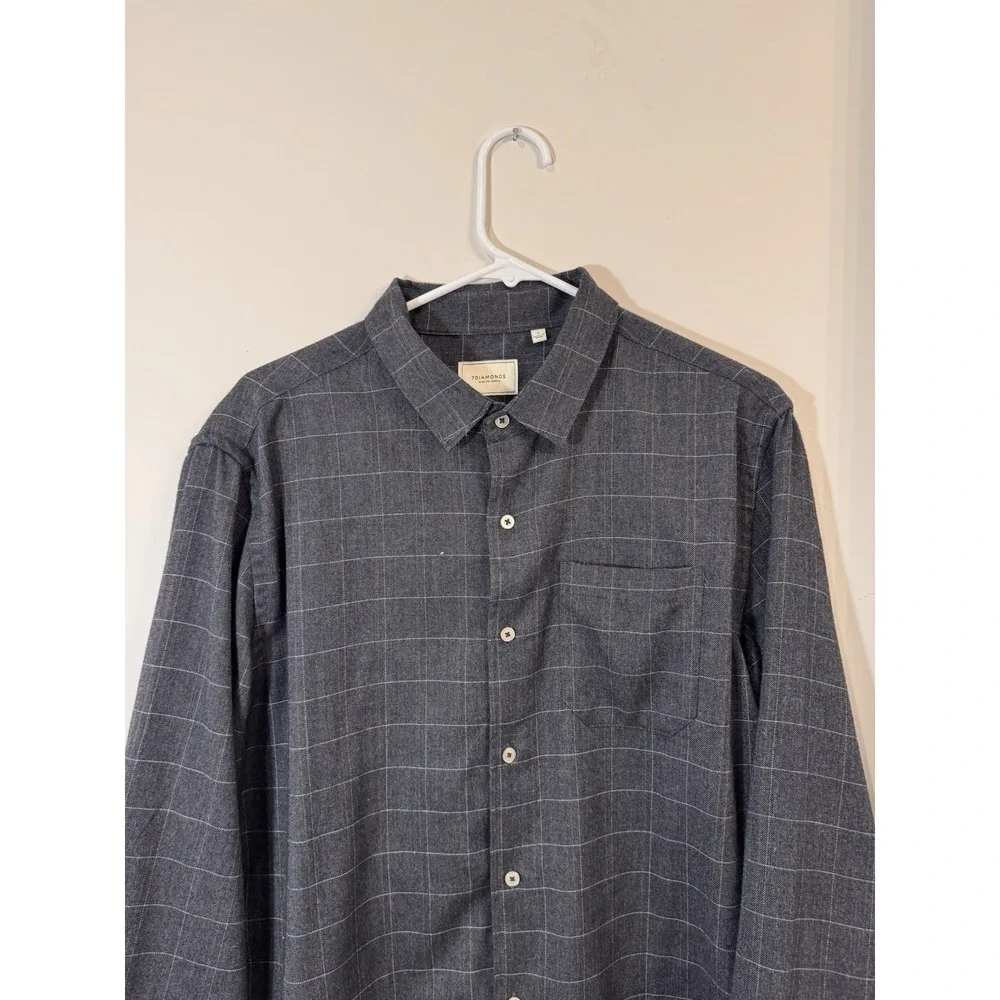 7 Diamonds Shirt Men's‎ Large HARLEY Flannel Button Up Long Sleeve